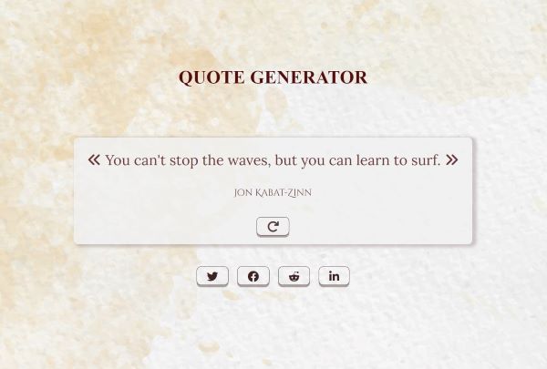 quote-generator -project screenshot